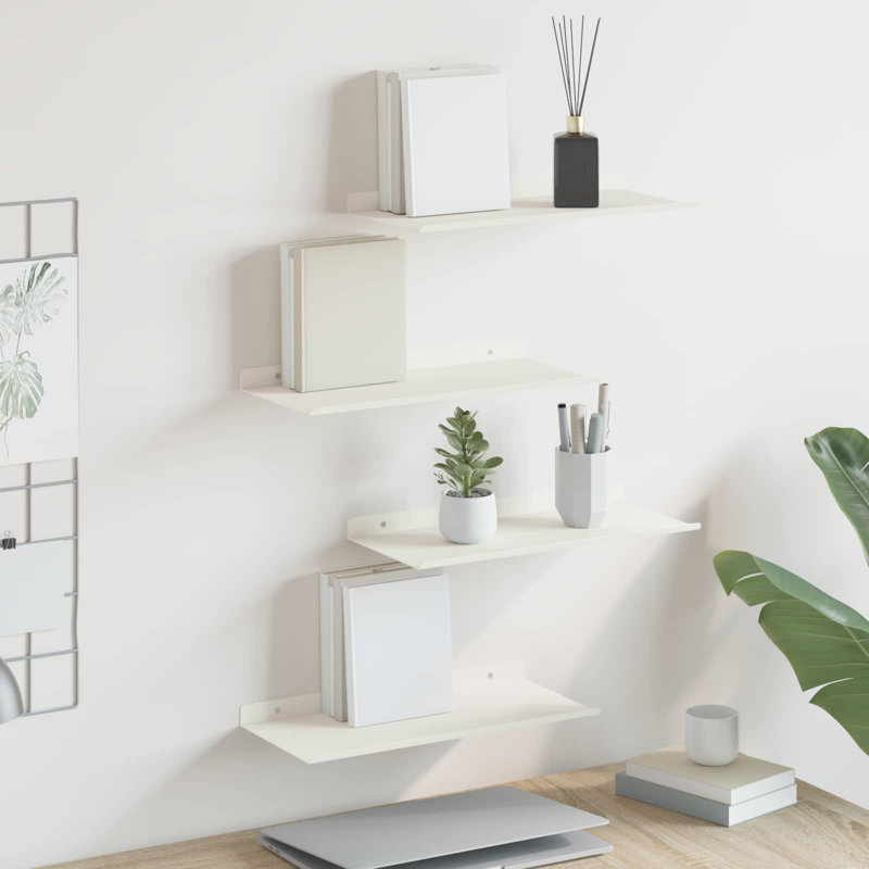 Steel Floating Shelf, White
