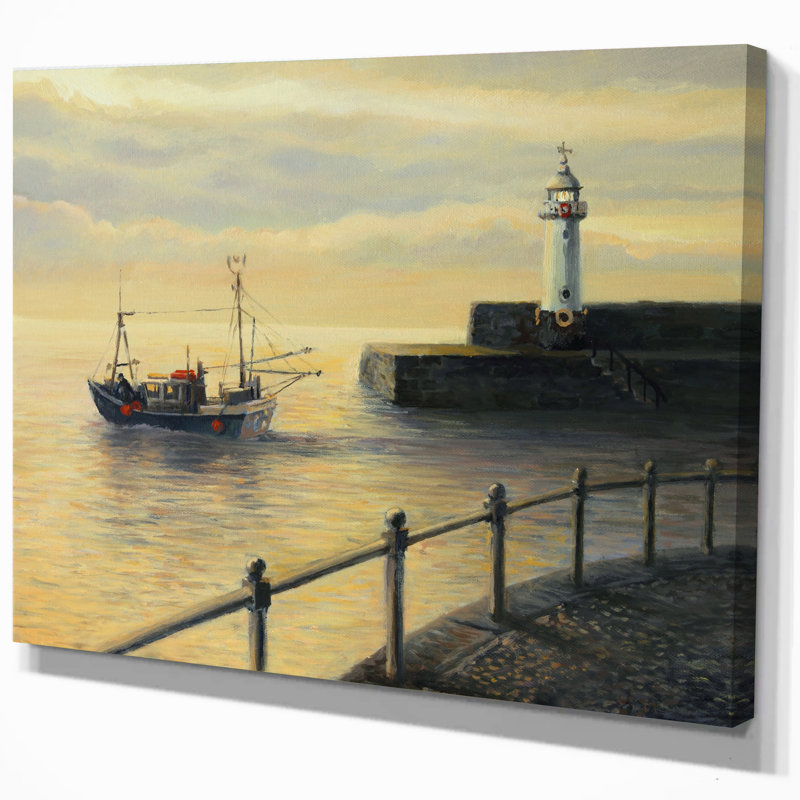 « souvenirs of the old phare », peinture, H 20 po x l 20 po x P 1 po, Toile tendue