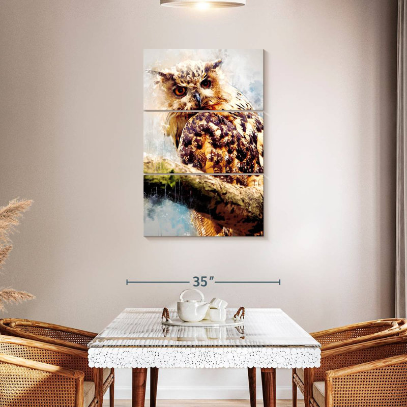 Brampt Owl Looking, 45" H x 28" W