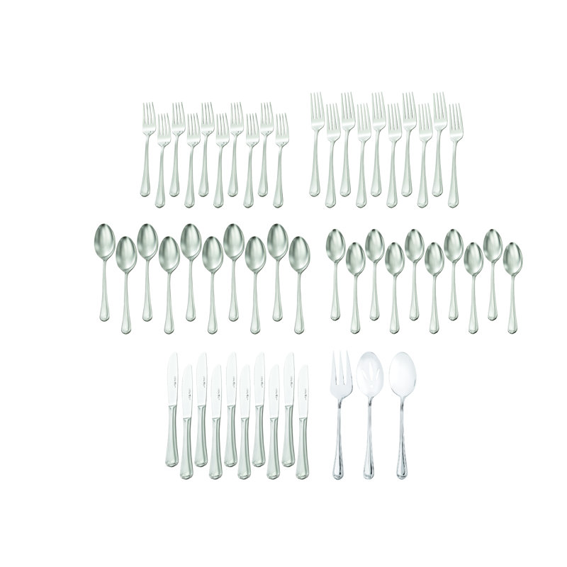 Alcea 53 Piece Flatware Set Polished