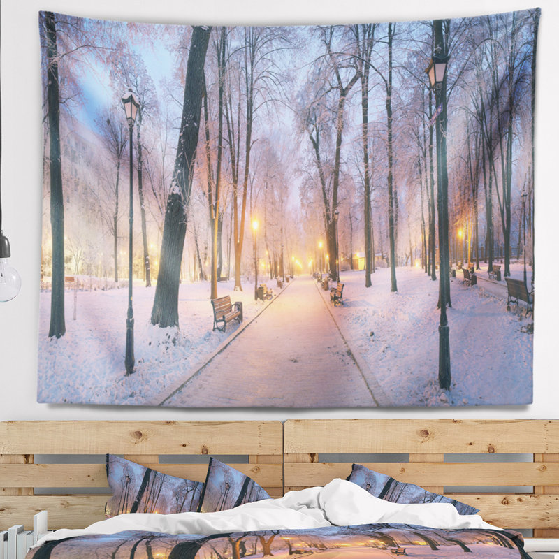 Tapisserie de jardin en hiver mariinsky Landscape, H 50 po x l 60 po