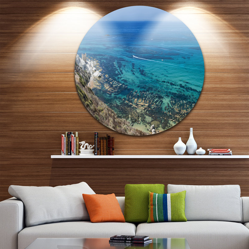 «White Tip Agrigento in Sicily Italy», reproduction de photo sur métal, H 36 po x l 36 po x P 1 po