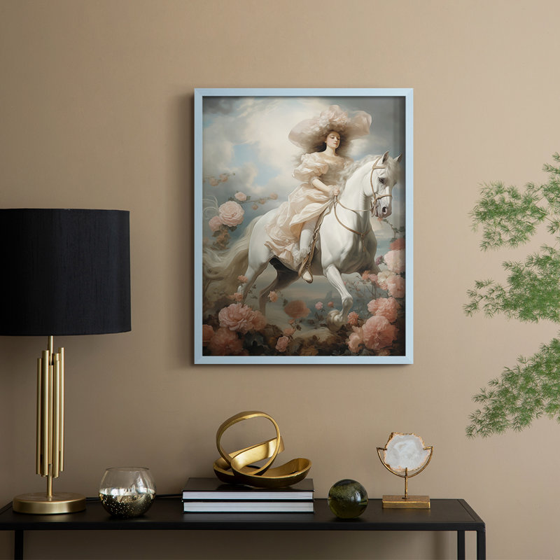 Reproduction encadrée WOMEN Series CMLXII - bois massif, H 30 po x l 24 po, Bleu
