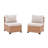 Outdoor Patio Sofa With Cushions (set Of 2)