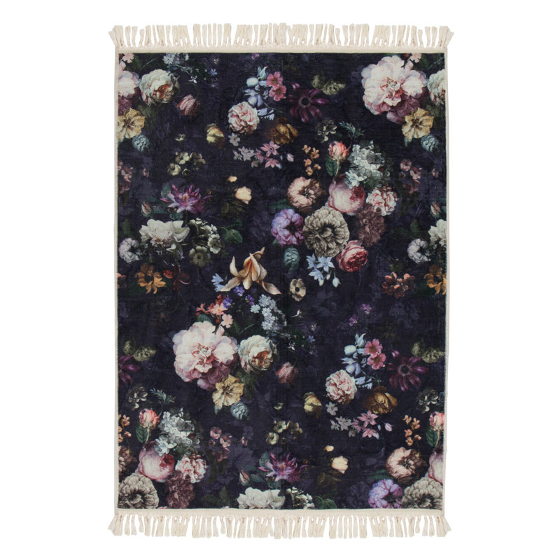 Fleur Floral Area Rug, Rectangular 120 x 180 cm