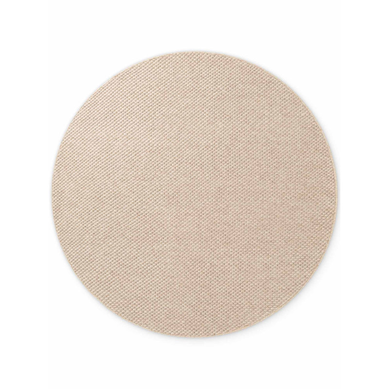 Lyon Wool Hand Woven Area Rug, Beige, Round 160 cm