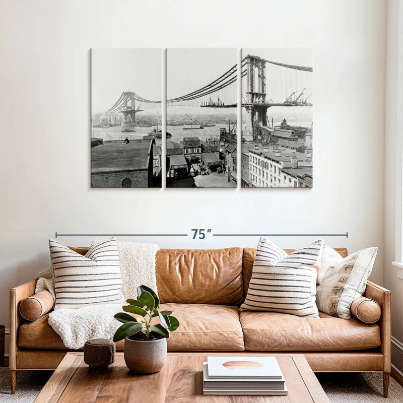 Lilie Manhattan Bridge Construction, 36" H x 57" W