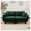 Canapé-lit en tissu Emerald Green Boucle-129098737