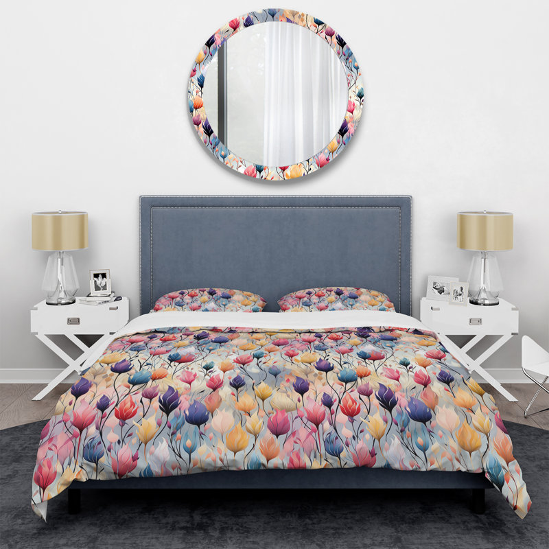 Colorful Ikat Whimsical Dreams - Ensemble de housse de couette Ikat, Housse de couette pour grand lit et 2 taies décor
