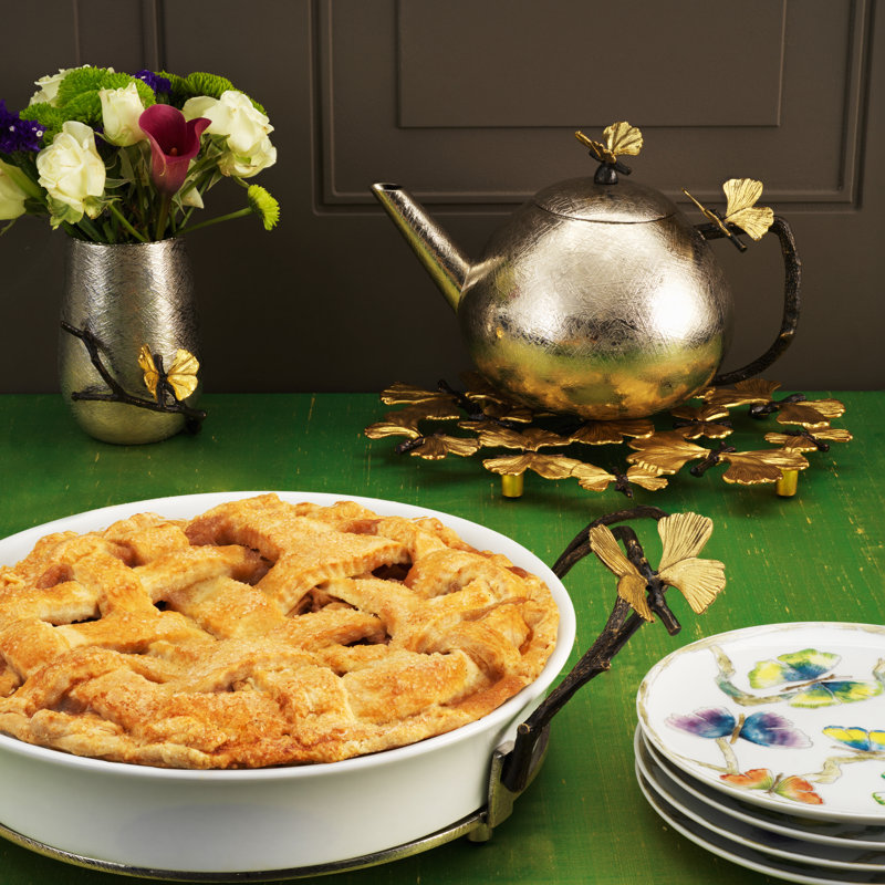 Butterfly Ginkgo Pie Dish
