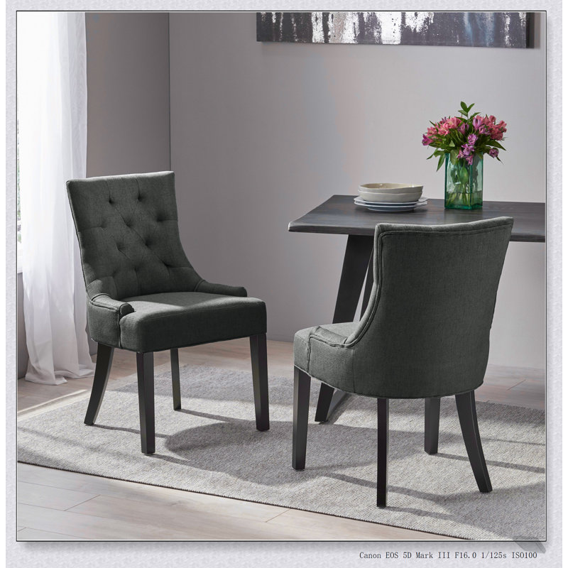 Ensemble de 2 chaises Cheney, Gris foncé