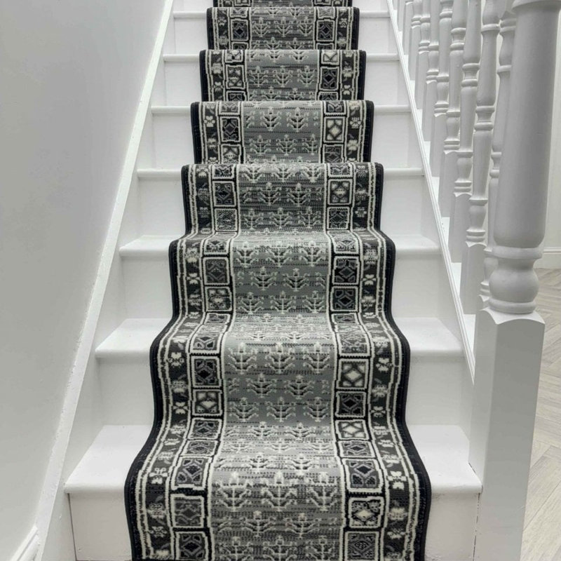 Stair Runner Geometric Area Rug, Runner 60 x 450 cm