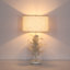 60cm Metal Table Lamp with Linen Shade-1411819439