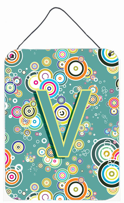 Letter Circle Initial Alphabet by Denny Knight Graphic Art Plaque, V