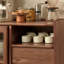 Commode d'appoint multifonctionnelle en bois massif-1933630370