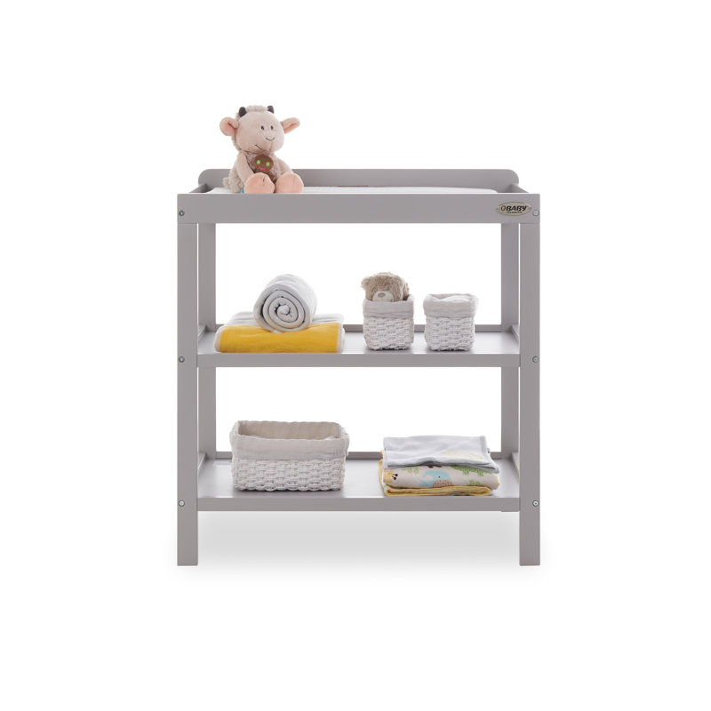 Grace Mini Cot Bed 2-Piece Nursery Furniture Set, Warm Grey