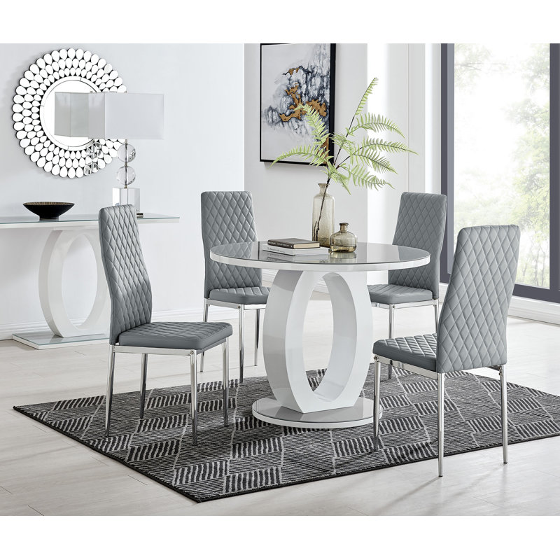 Scottsmoor 4 - Person Dining Set, Grey, Grey