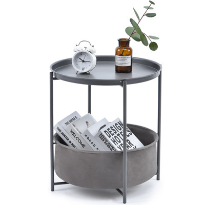Akiyoshi Tray Top End Table with Storage