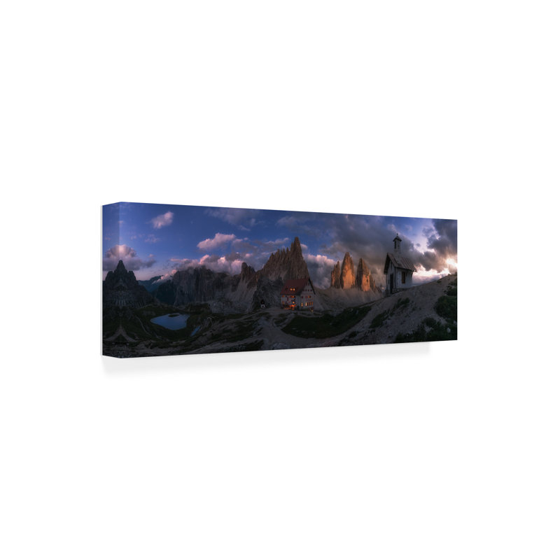 Art sur toile David Martin Castan Dolomite Lodge, H 6 po x l 19 po