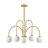 Bradrick 6-Light Dimmable Frosted Glass Sputnik Sphere Chandelier-1587185736