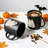 Halloween Ghost Couple Black Stoneware Mug Set