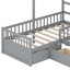 Lit plateforme House avec trois tiroirs de rangement-413176520