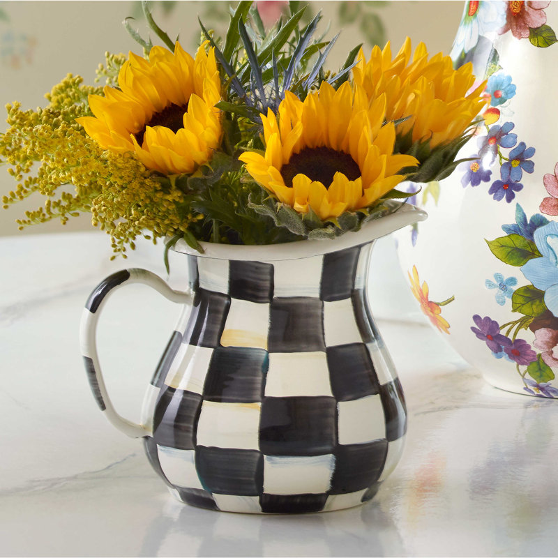 Courtly Check® Creamer, Black/White