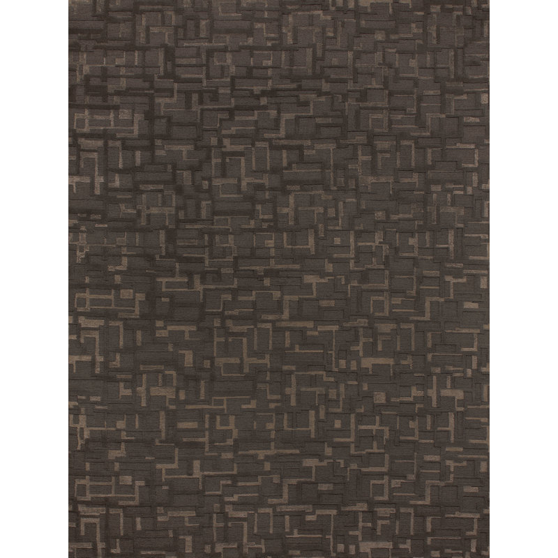 Geometric Area Rug in Shadow/Beige, Rectangle 6' x 9'