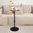 Small Round End Table, Tall Pedestal Drink Side Tables Living Room, Narrow Night Stand For Small Spaces, Bedroom, Modern Wood Beside Table Desk Home Decor (black & Brown, 12" X 25")
