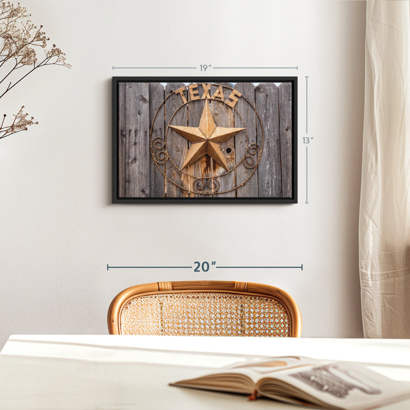 Impression sur toile Texas Star, H 13 po x l 19 po