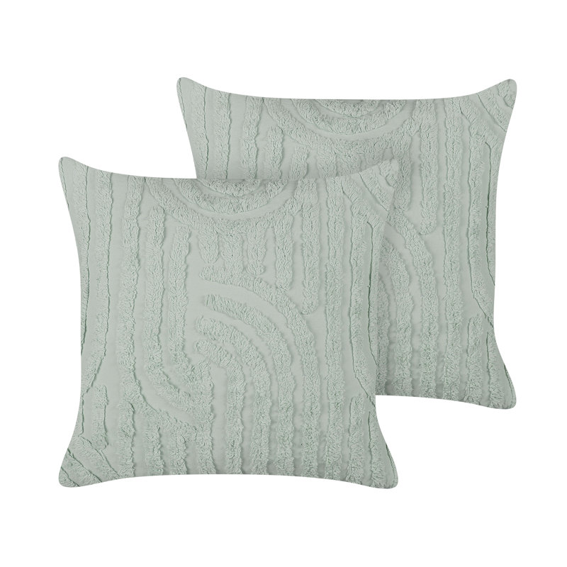 TELLIMA Square Throw Cushion, Green