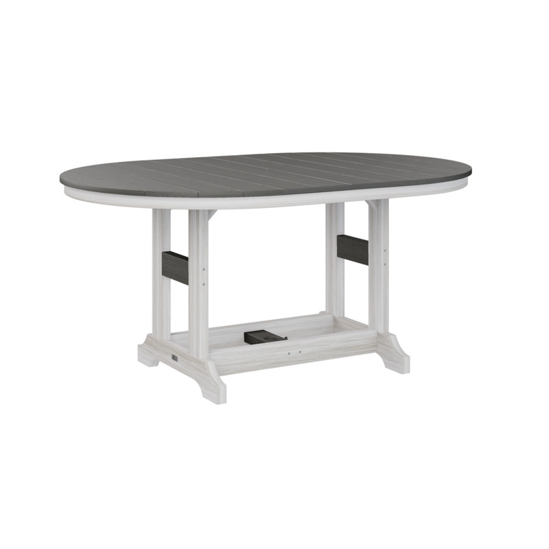 Table de bar Berlin Classic, Gris côtier, H 39,5 po x l 44 po x P 64 po, Coquille de mer