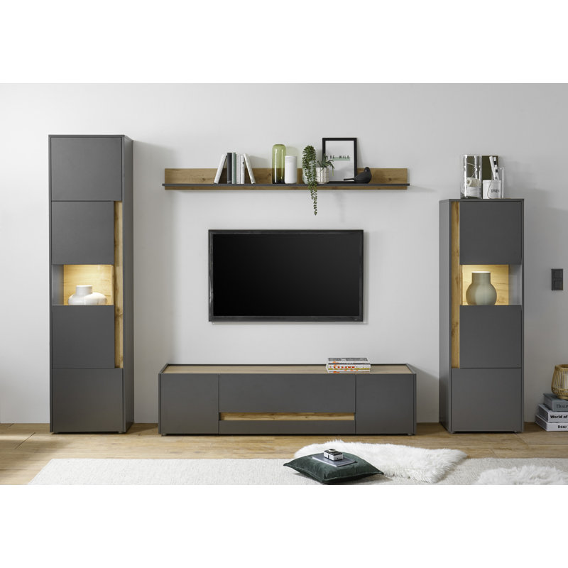 Bridgeview Unfinished Entertainment Centre for TVs up to 65", Anthracite