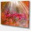 Sunlight Over Small Red Flowers - Reproduction de photo sur toile tendue-19241378