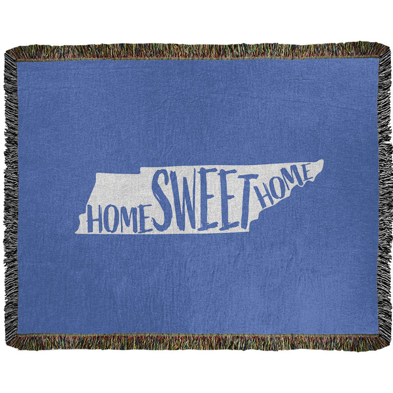 Jeté en coton tissé tennessee doux, l 37 po x L 52 po, Bleu