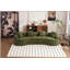 Canapé-lit modulaire incurvé à pleine compression vert forêt, canapé-lit en chenille haute densité 30D pour appartement, 800 lb L 110 po