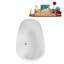 Baignoire autoportante 63 "avec drain interne Streamline-101697919