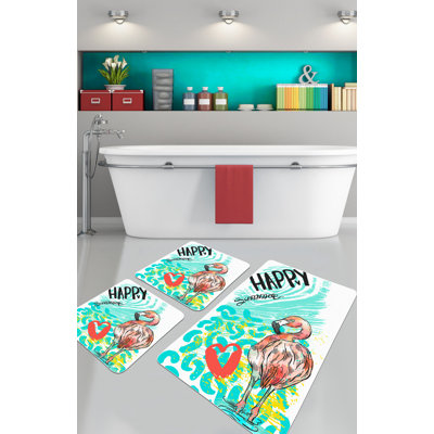 Ensemble de tapis de bain luxueux (3 pièces), en polyester doux, 19,7 po x 23,6 po (2 pièces) et 23,6 po x 39,4 po (1 pièce) | 100% antibactérien, dessous antidérapant, lavable en machine à 86 ° F | Idéal pour les salles de bain élégantes, peluche 700 g / m²
