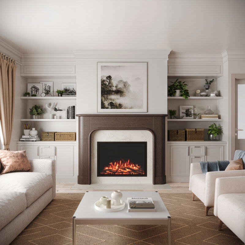 Willow Bend Wood Fireplace Mantel, Umber Stain, 80"