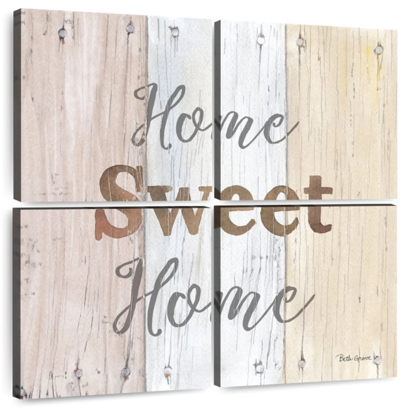 Plaque murale Kema Farmhouse Home Sweet Home, H 32 po x l 32 po