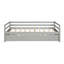Lit de jour avec cadre gigogne, taille simple, gris