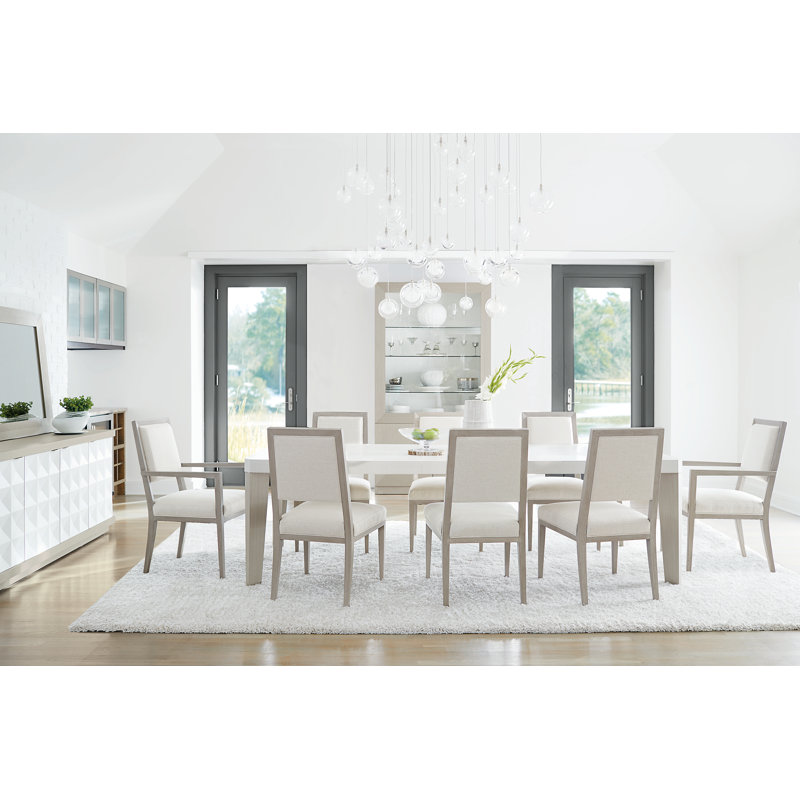 Gray Linen Upholstered Transitional Side Chair