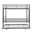 Lit double superposé double avec lit gigogne en métal, aucun sommier requis, assemblage facile