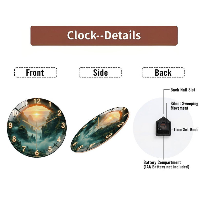 Horloge murale Sunrise Mountain