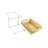 7.8 X 19 X 13" Two-tier Display Rack for Counters with 2 Wicker Baskets, Retail Displays