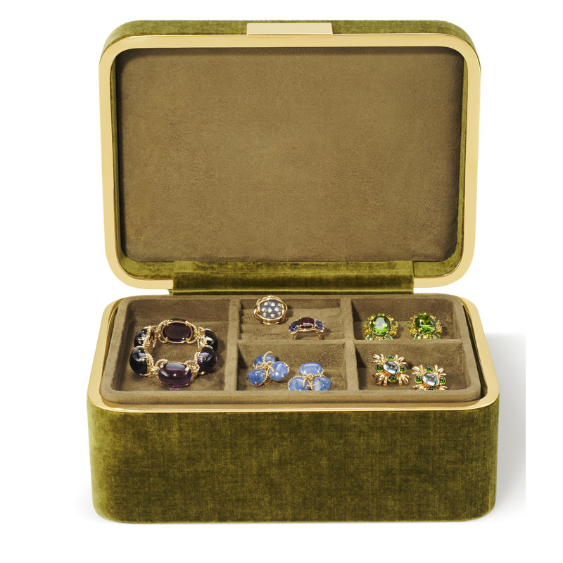 Beauvais Jewelry Box, Moss