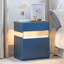 Commode 3 tiroirs pour table de chevet avec tables en acrylique à DEL Nightstands-2009591222