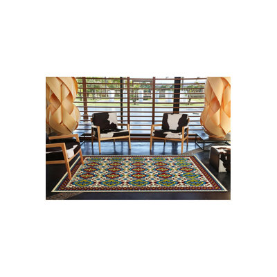 Tapis à motif géométrique tissé à motif géométrique lavable à la machine