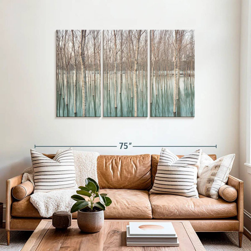 Harnek Ticino River Birch Trees, 36" H x 57" W