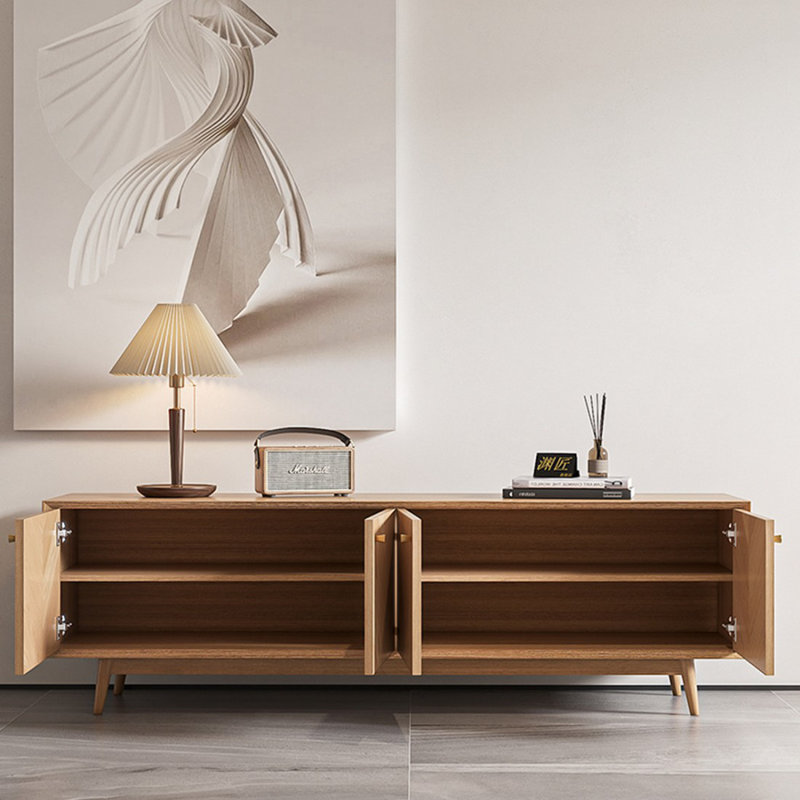 Meuble télé Modern Burlywood, H 21,65 po x L 62,99 po x l 15,75 po